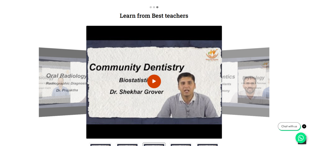 Home page of dental pulse academy